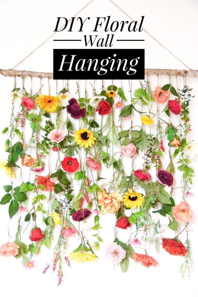 DIY Floral Wall Hanging Eclectic Spark