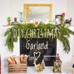 DIY christmas holiday mantle fireplace garland real evergreen how to guide 2