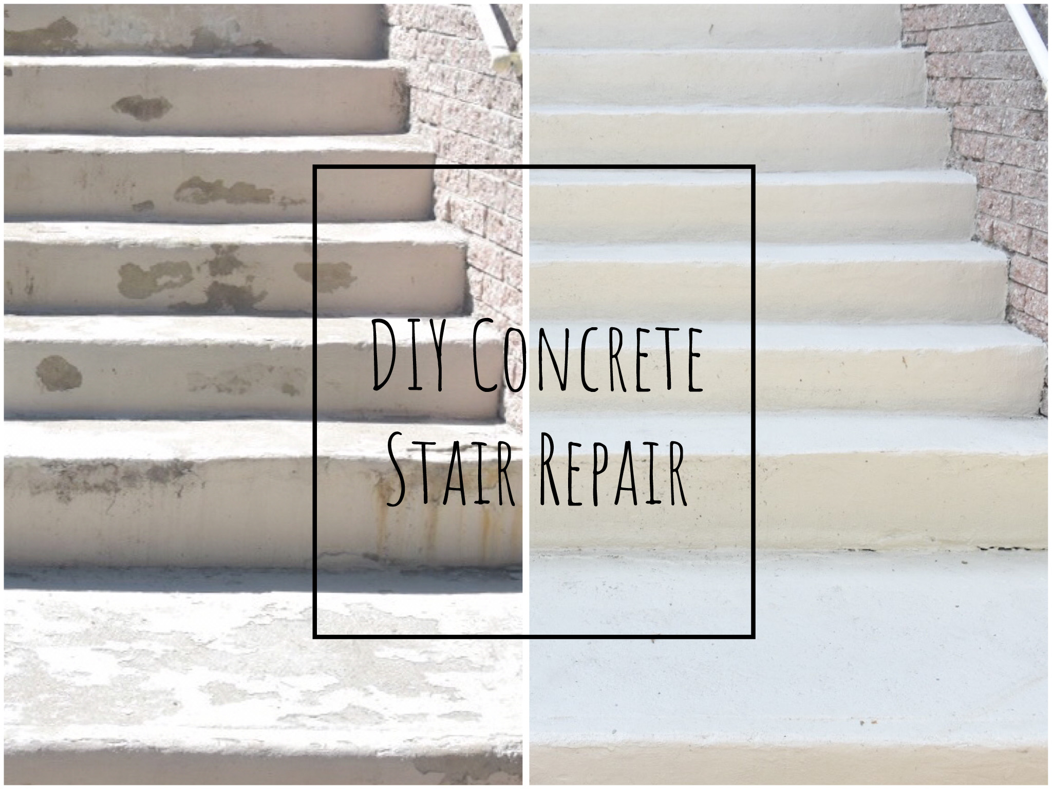 Fixing Front Steps Part II: Sanding, Concrete Repair and Textured Paint