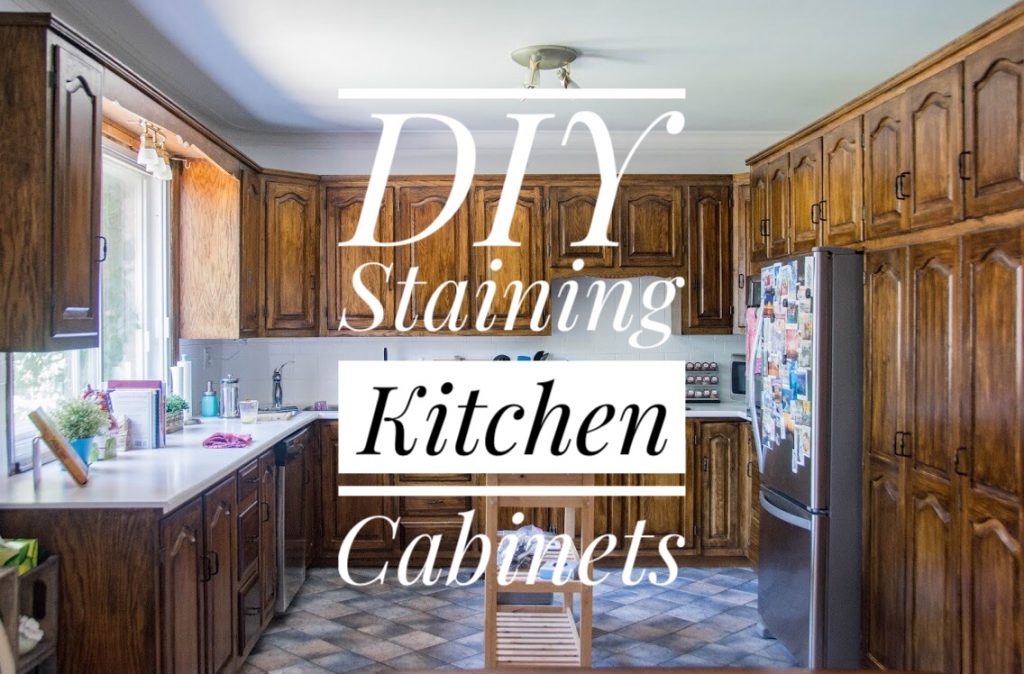 How To Restain Kitchen Cabinets From Dark A Lighter Stain ...