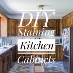 DIY staining kitchen cabinets Montreal lifestyle blog