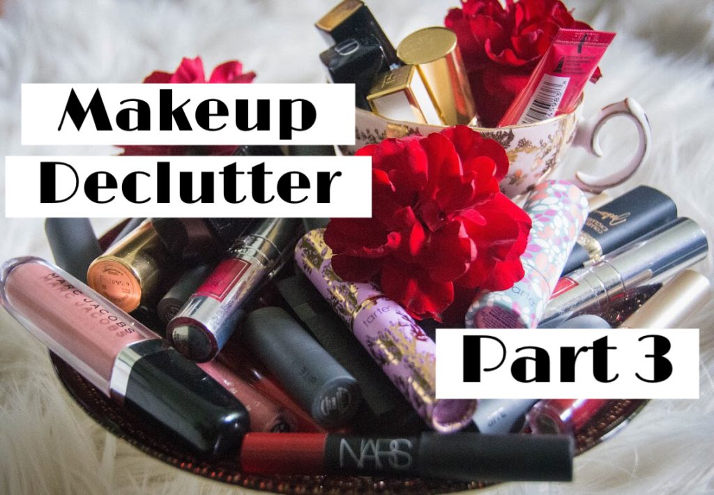 makeup declutter lip products lipstick lip gloss Montreal beauty lifestyle blog