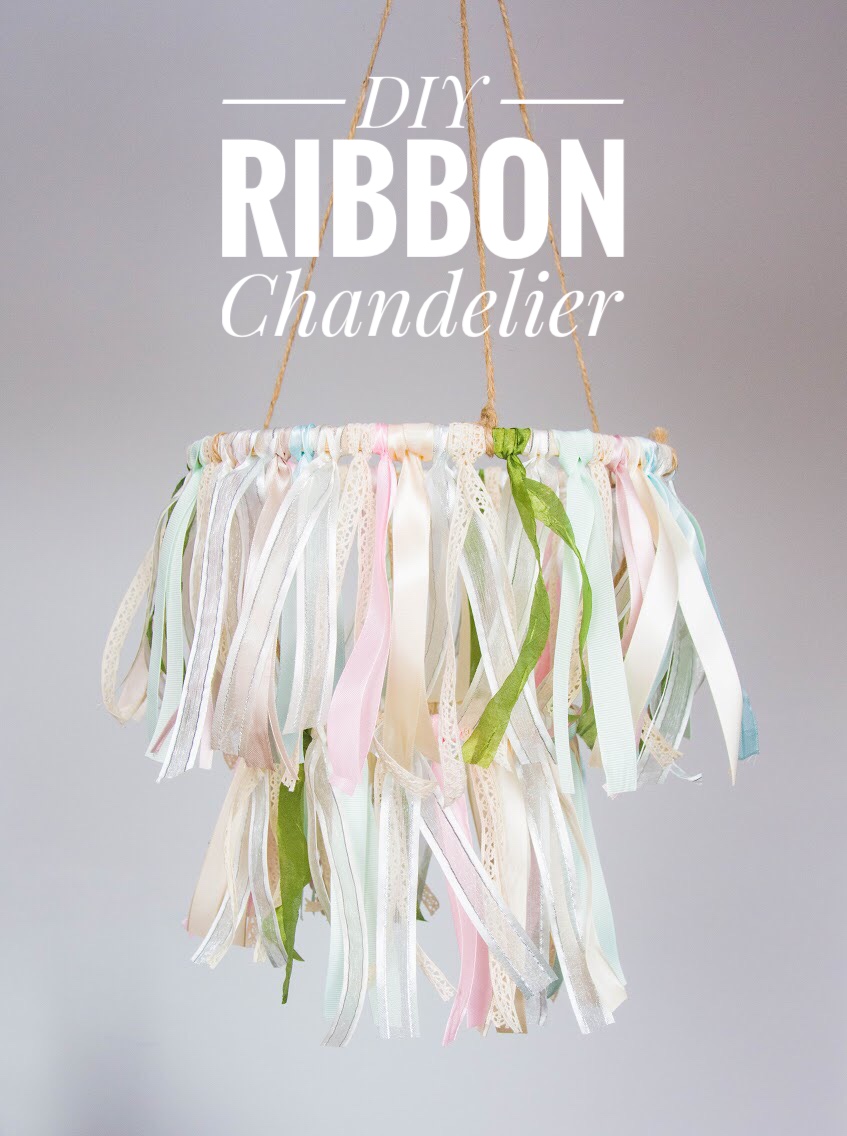 DIY Ribbon Chandelier Eclectic Spark