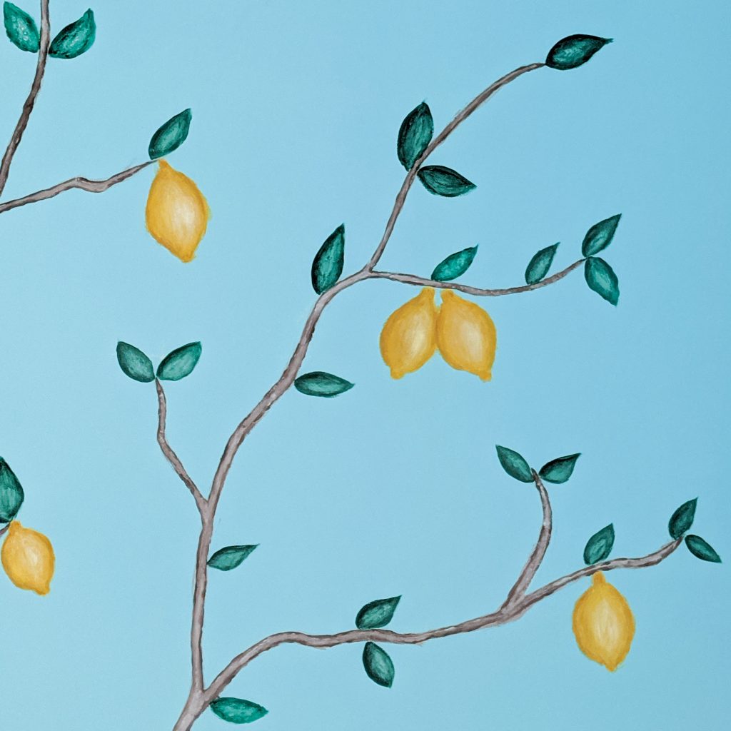 DIY Lemon Tree Mural Eclectic Spark