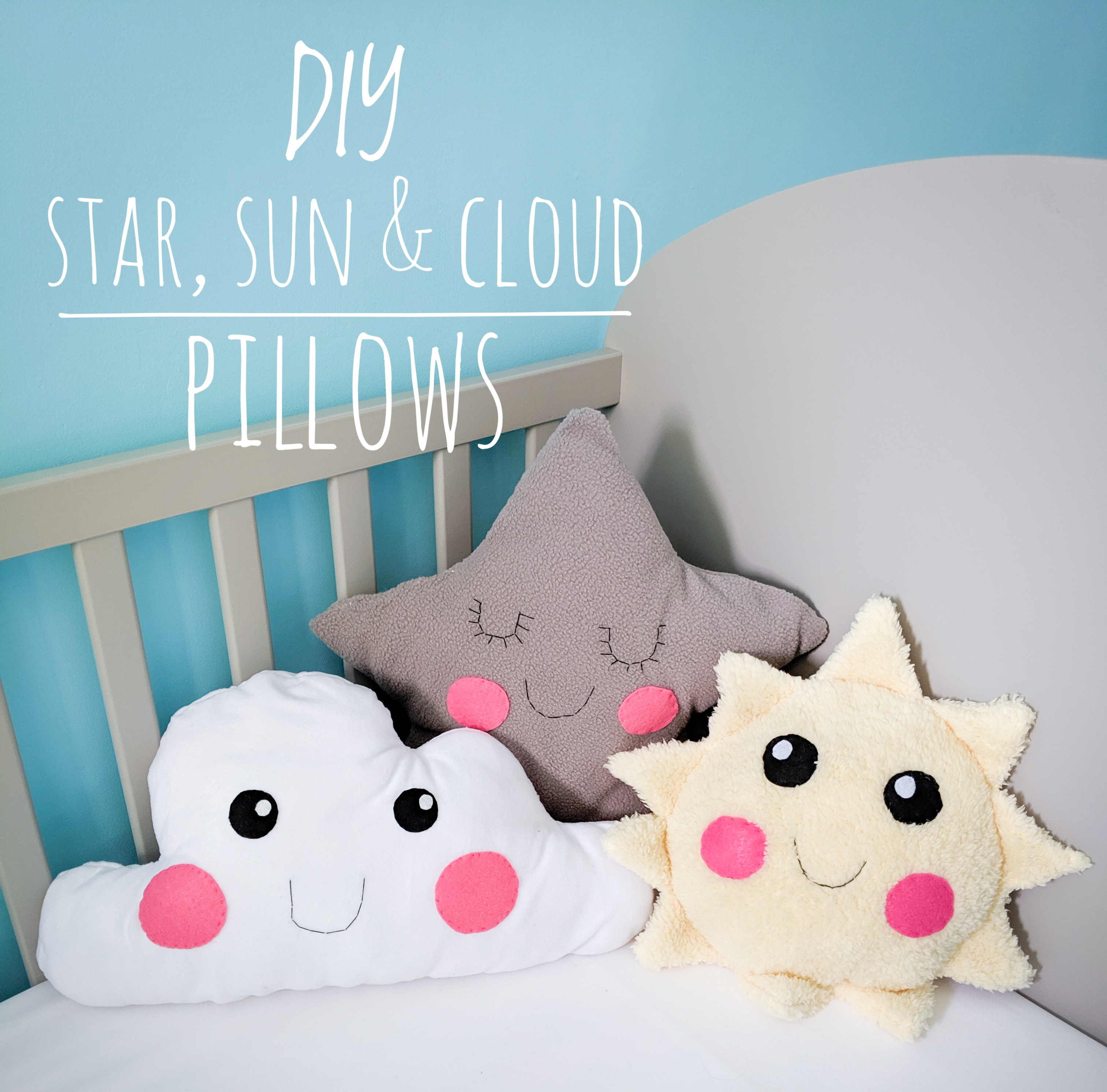 DIY Star, Sun & Cloud Pillows – Eclectic Spark