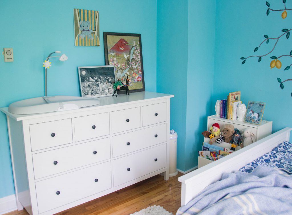 Ikea Hemnes dresser blue white unisex gender neutral baby nursery design decor Montreal lifestyle beauty fashion blog 1