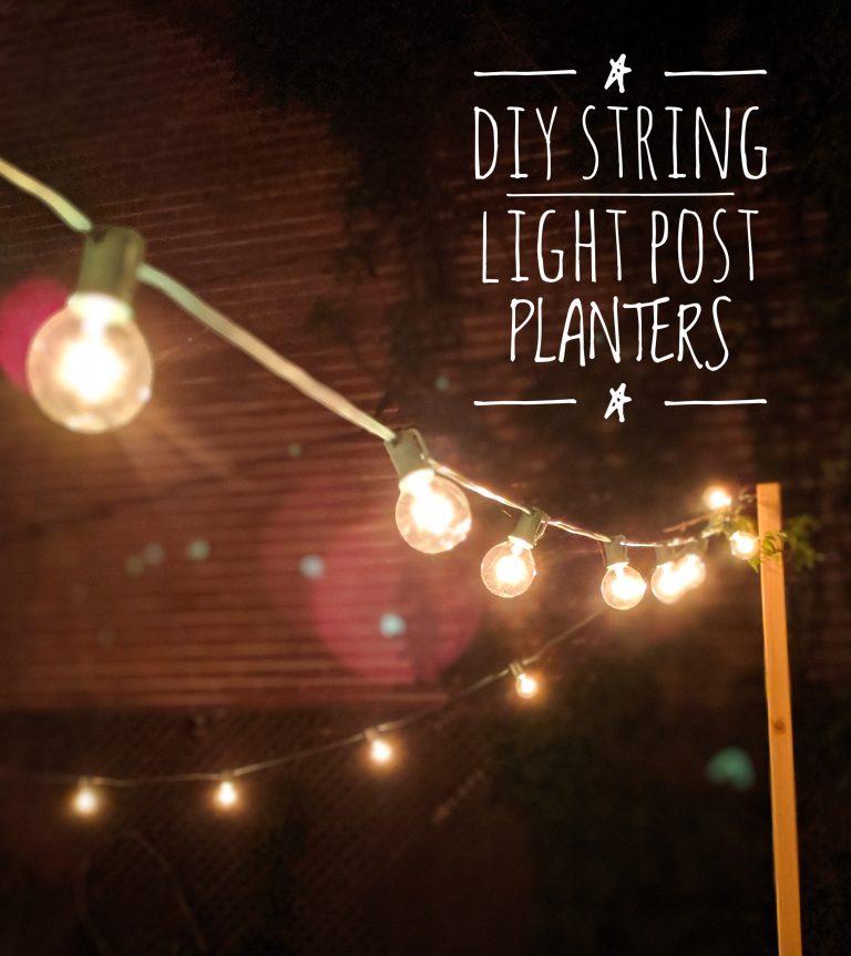 string light post planter