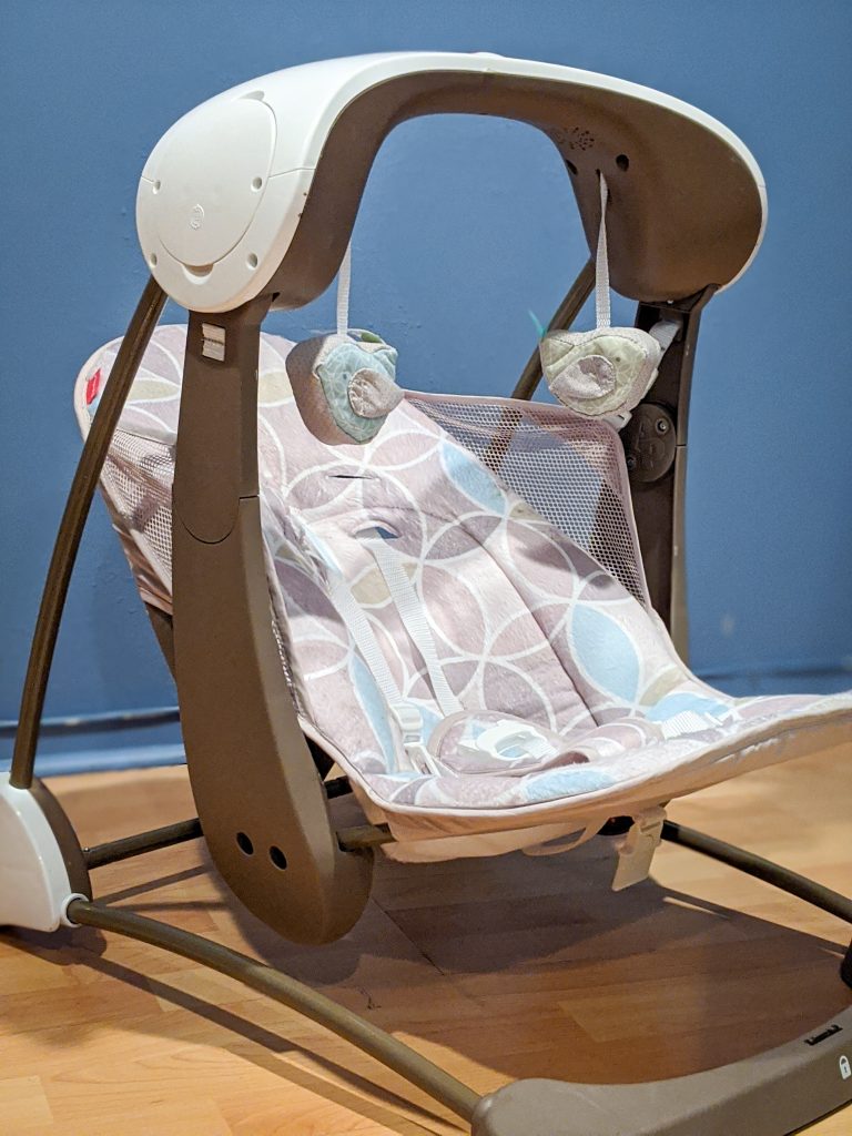 Fisher Price Deluxe Take-Along Swing & Seat best and worst baby purchases Montreal lifestyle blog 2