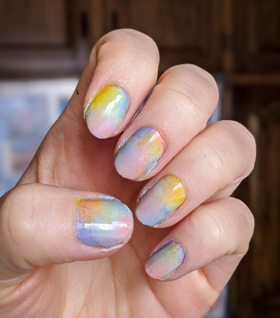 ehmkay nails: Jessica Phenom Sweet Talk Tie Dye Nail Art