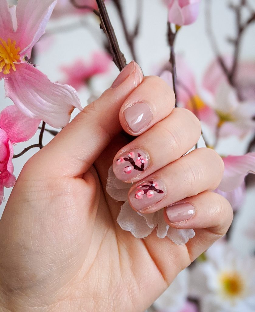 Cherry blossom online nail art