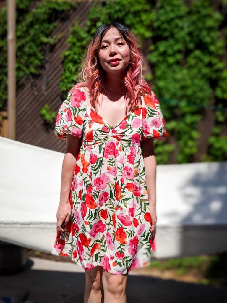 Boutique 1861 Jagna floral print puffed sleeve babydoll dress Montreal fashion beauty lifestyle blog 3