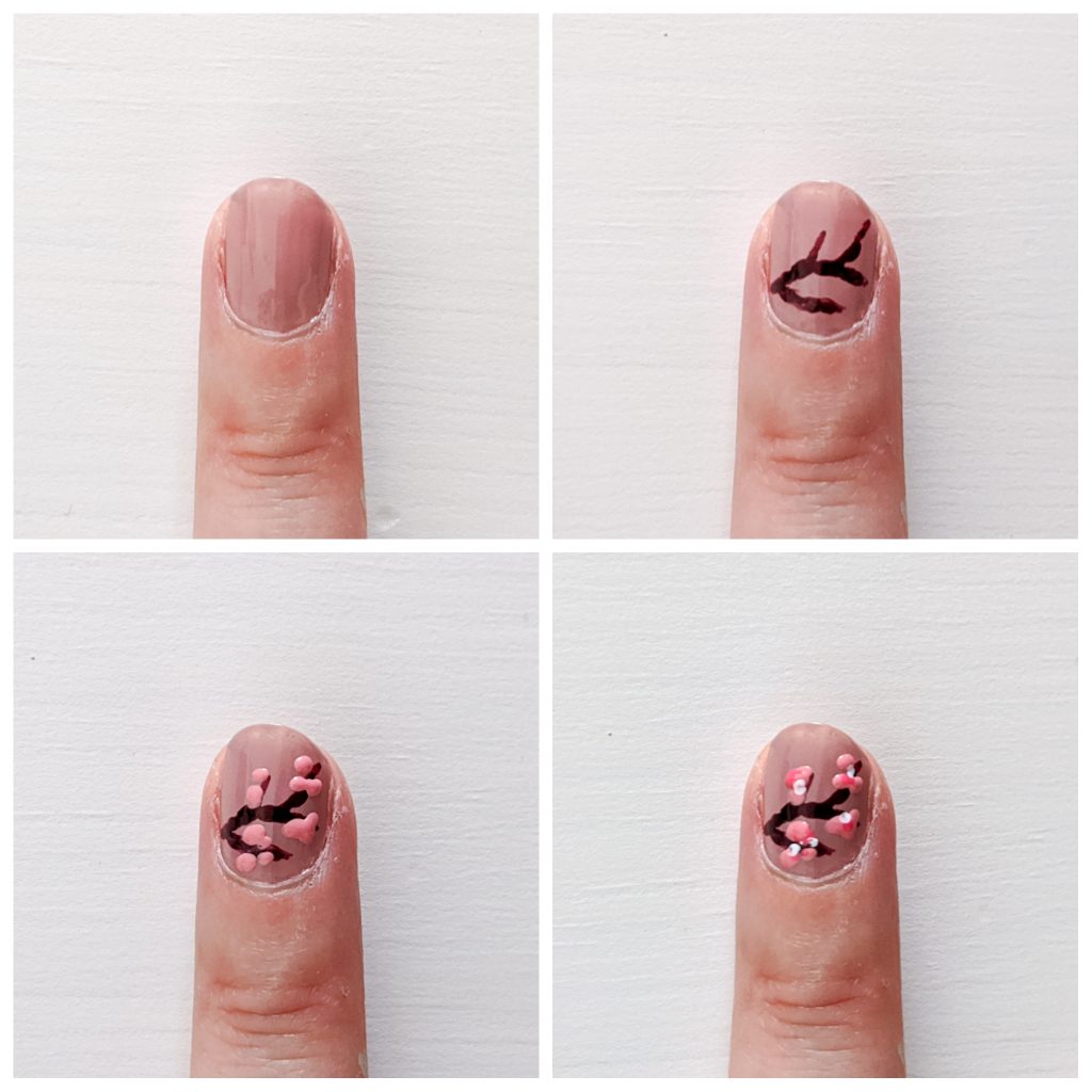 cherry blossom nail art DIY mani Montreal beauty fashion lifestyle blog 1