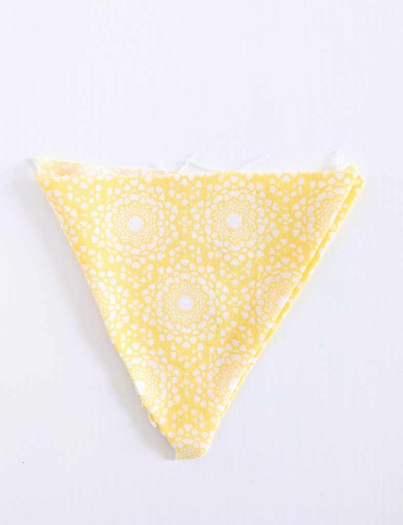 turn triangles inside out DIY birthday party bunting banner Montreal lifestyle fashion beauty blog