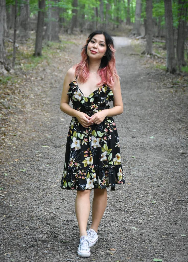 floral dress summer fashion Montreal fashion beauty lifestyle blog 1