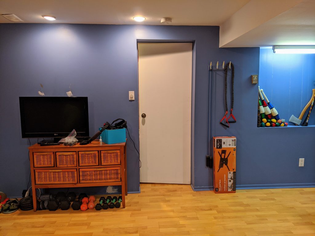 DIY multi-purpose basement gym remodel Montreal lifestyle fashion beauty blog 3