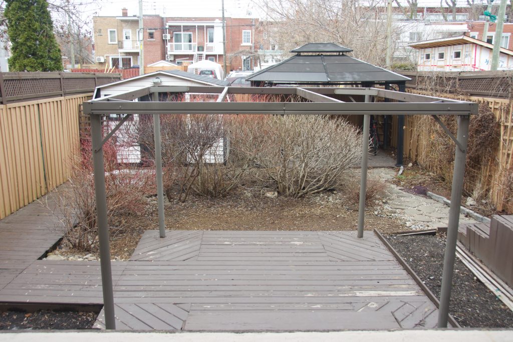 before backyard landscaping garden makeover Montreal lifestyle fashion beauty blog