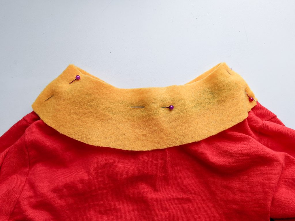 three pieces for collar DIY toddler Gaston Halloween costume Montreal lifestyle fashion beauty blog