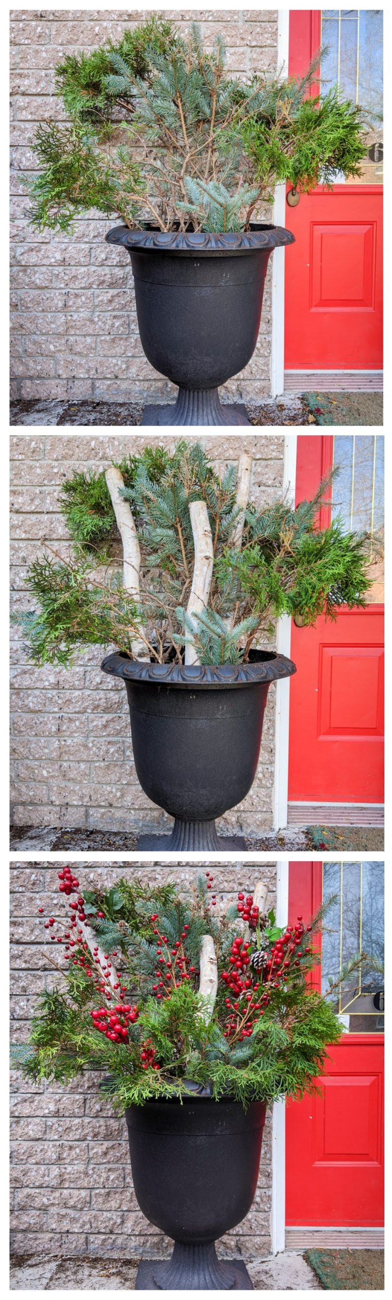 Easy Holiday Planters – Eclectic Spark