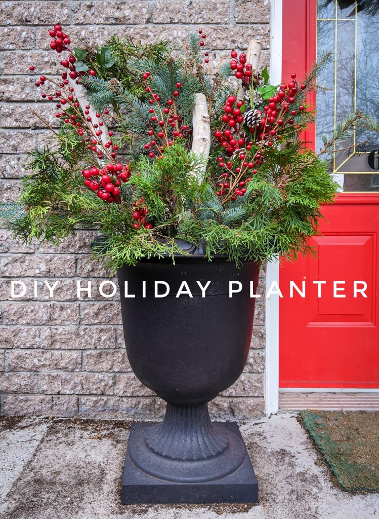 DIY easy holiday planter Montreal lifestyle fashion beauty blog 2