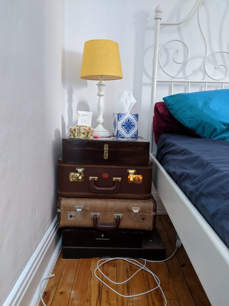 before bedside tables DIY master bedroom remodel makeover Montreal lifestyle fashion beauty blog