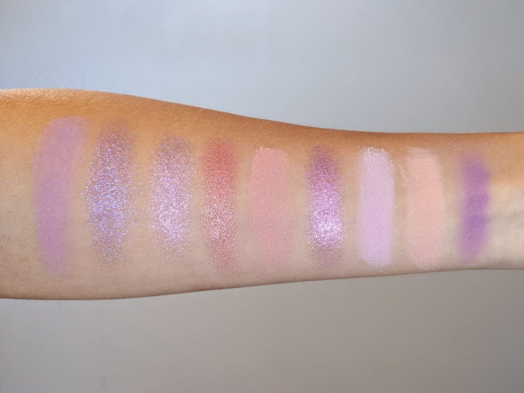 swatch Huda Beauty Pastel Lilac Obsession Eyeshadow Palette Montreal beauty fashion lifestyle blog