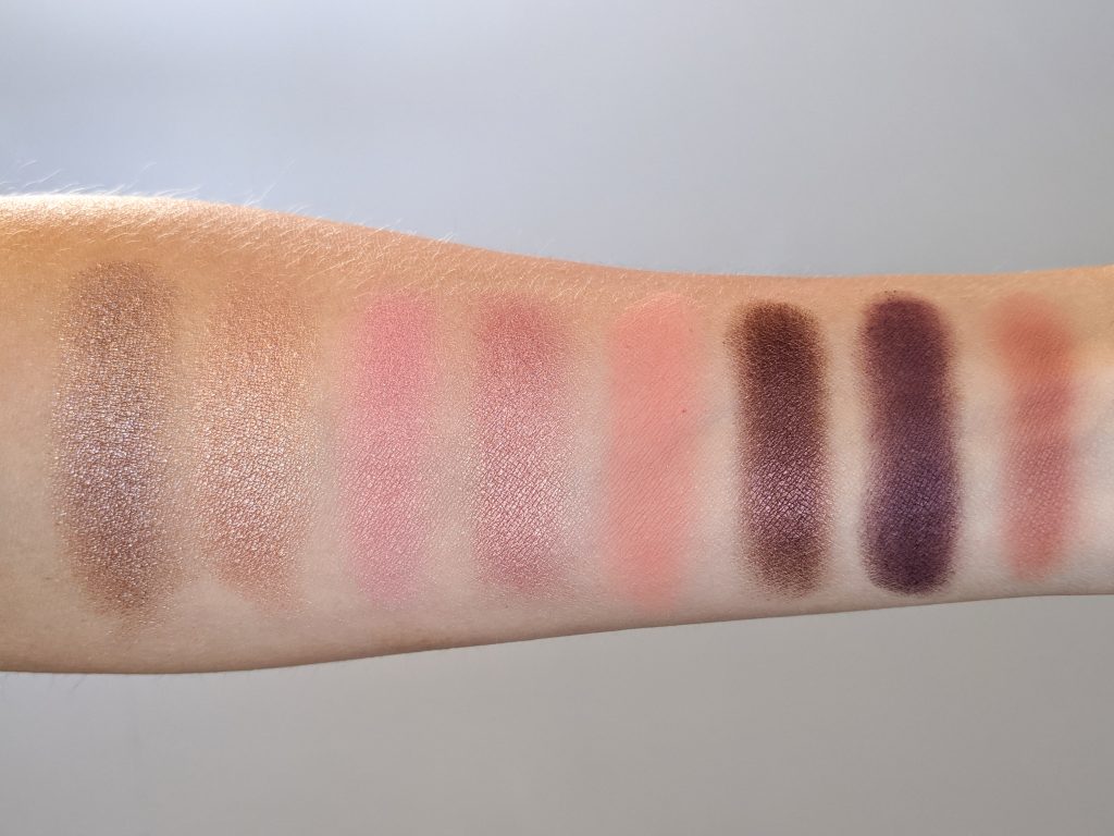 swatch Buxom Mink Magnet, Too Faced Sweet Peach Palette (Luscious, Just Peachy, Bellini, Candied Peach, Peach Pit, Delectable), Coastal Scents Paprika Montreal beauty fashion lifestyle blog