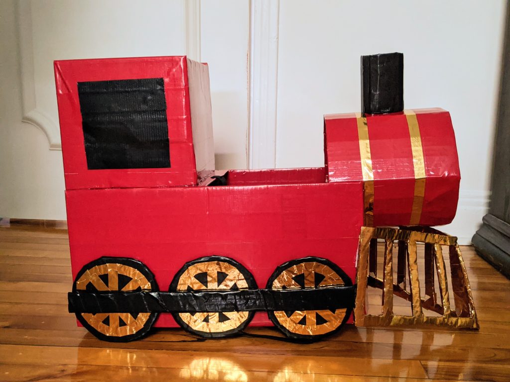 Train made out of hot sale boxes