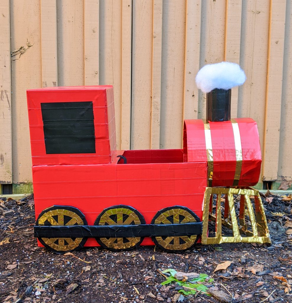 diy large cardboard train