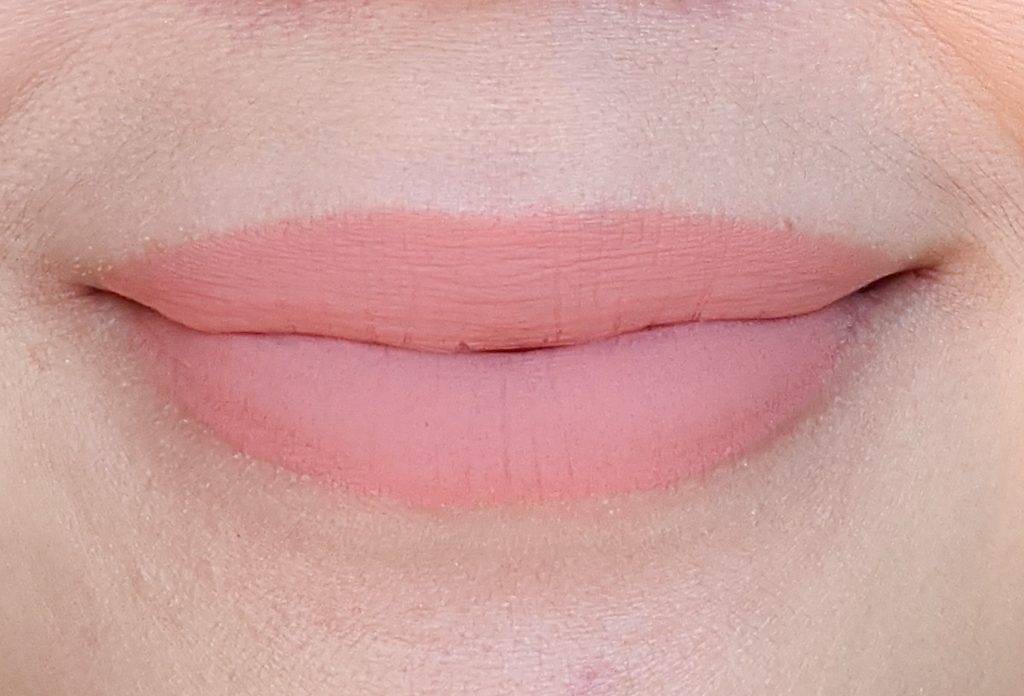 swatch Lime Crime Velvetines Liquid Lipstick in Bleached Montreal beauty fashion lifestyle blog 2