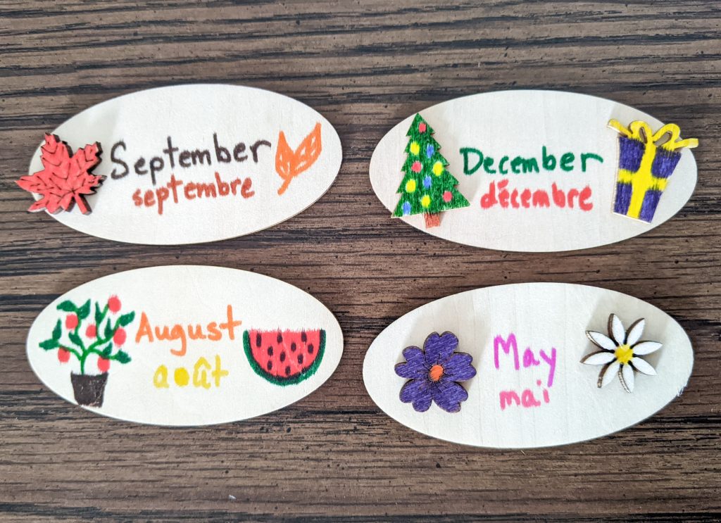 month pieces DIY Montessori calendar Montreal lifestyle fashion beauty blog