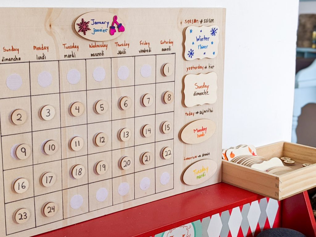 DIY Montessori calendar Montreal lifestyle fashion beauty blog 2