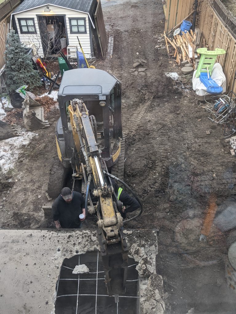 excavator jackhammering Montreal lifestyle fashion beauty blog