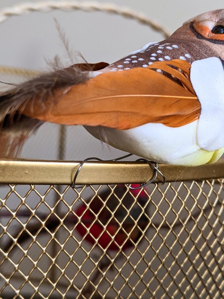 wire pick faux bird DIY birdcage pendant light Montreal lifestyle fashion beauty blog
