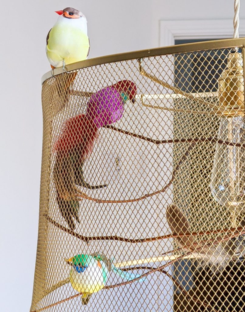 Diy bird cage on sale lamp shade