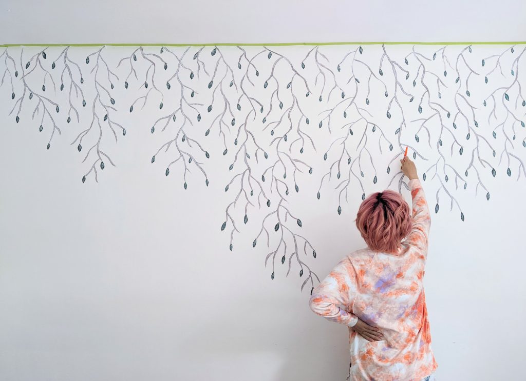 finishing touches DIY willow tree mural Montreal lifestyle fashion beauty blog