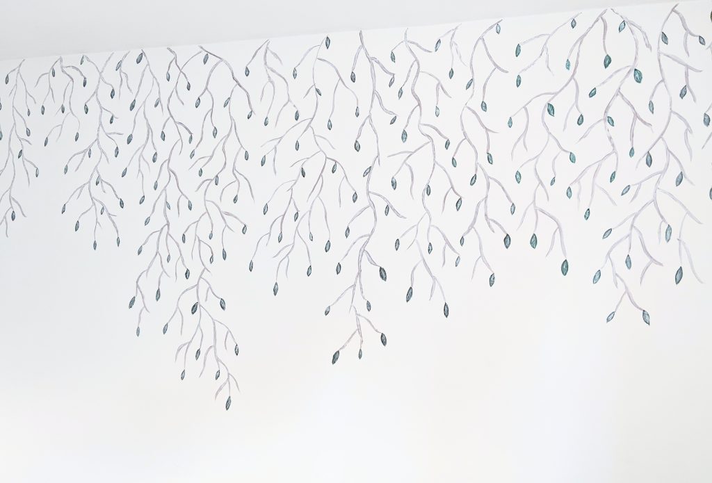 DIY willow tree mural Montreal lifestyle fashion beauty blog 3
