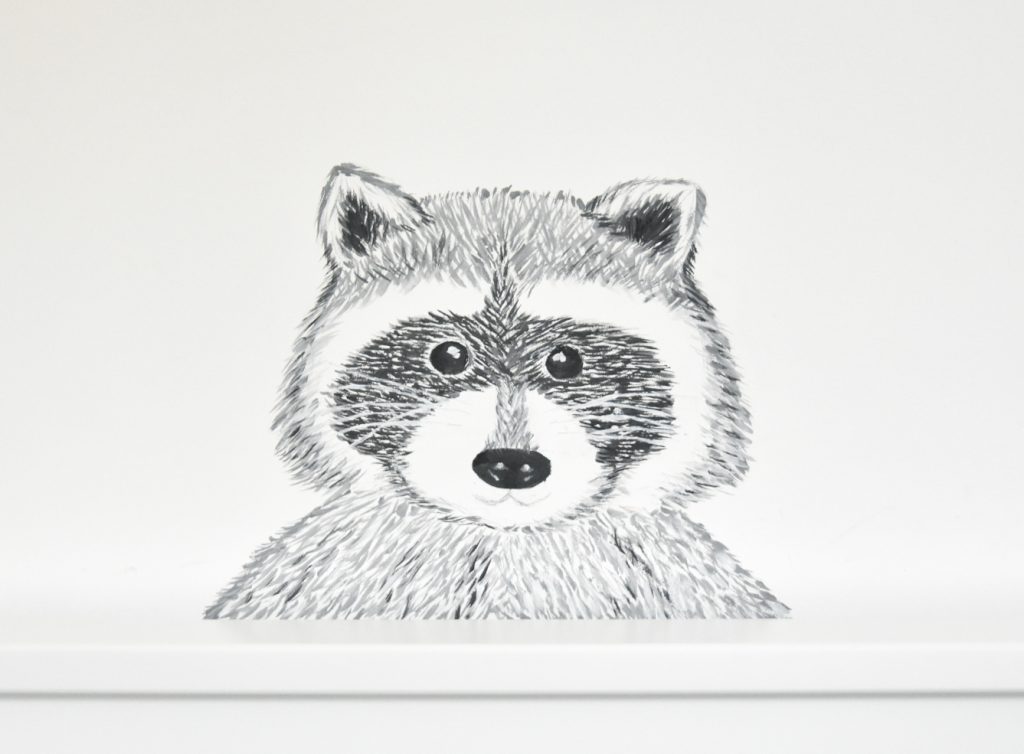 raccoon painting baby room nursery design Montreal lifestyle fashion beauty blog