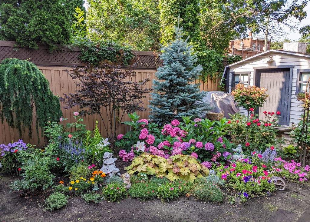 after DIY backyard flower garden remodel Montreal lifestyle beauty fashion blog 6