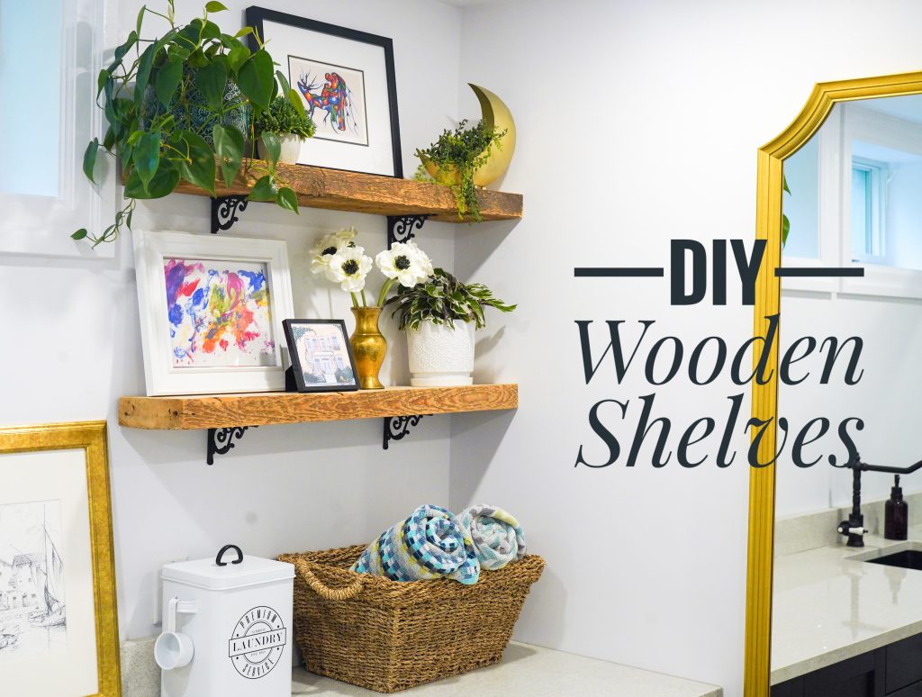 DIY wood shelves from old exterior of house Montreal lifestyle blog