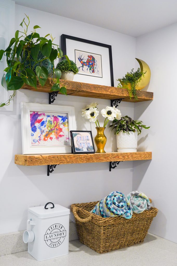 DIY wood shelves from old exterior of house Montreal lifestyle blog 2