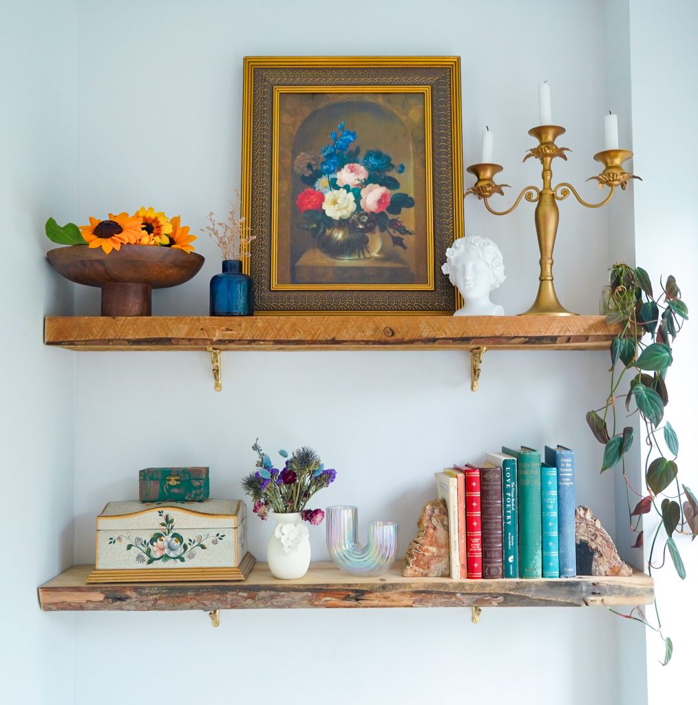 DIY wood shelves from old exterior of house Montreal lifestyle blog 5