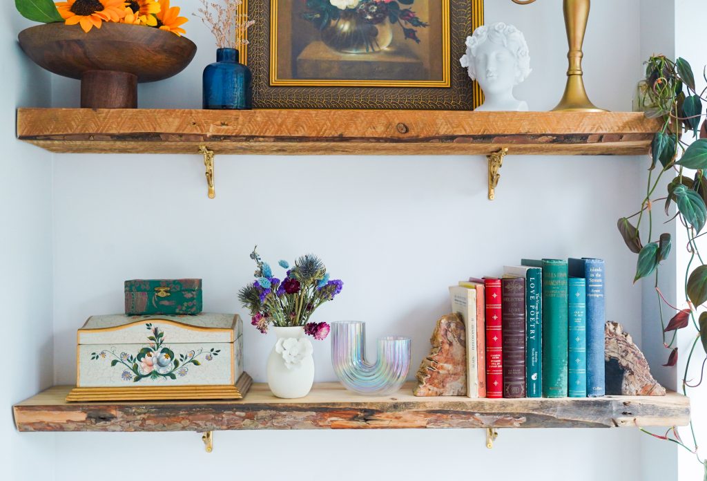 DIY wood shelves from old exterior of house Montreal lifestyle blog 6