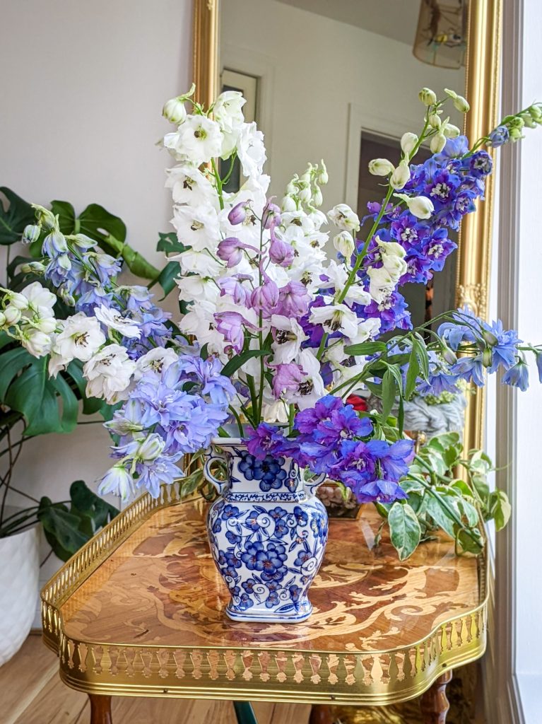 delphiniums DIY amateur floristry Montreal florist