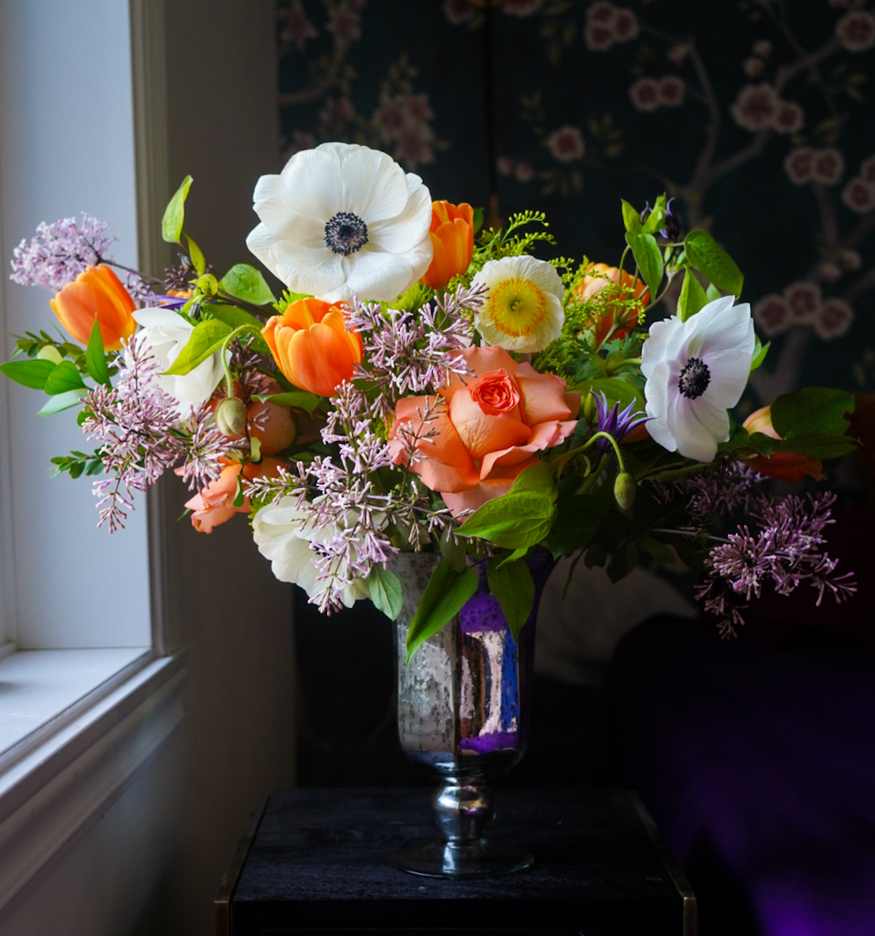 lilac anemone roses DIY amateur floristry Montreal florist