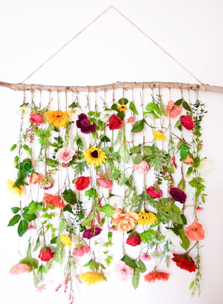 wall hanging DIY amateur floristry Montreal florist