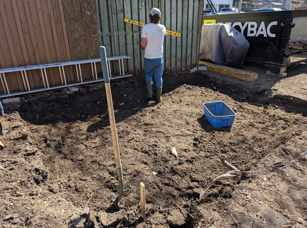 dig out foundation DIY shed remodel