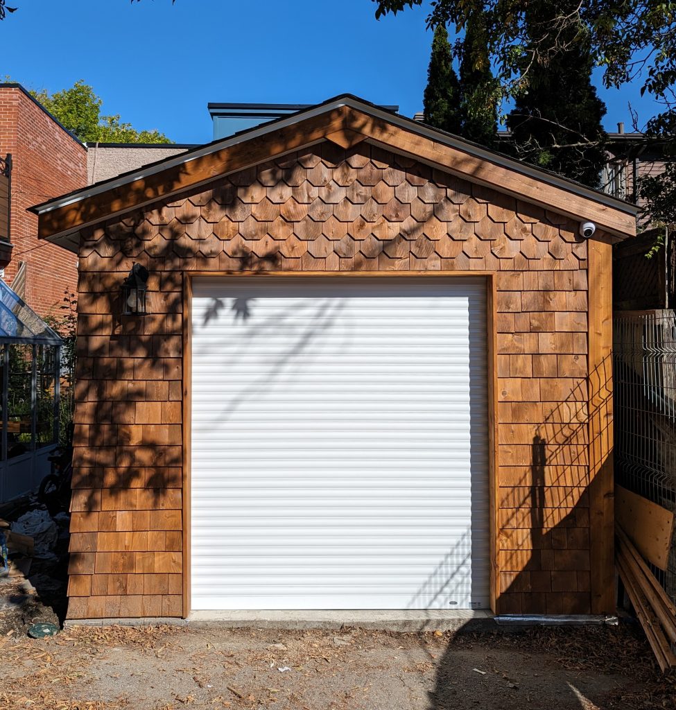 rolling door DIY shed remodel